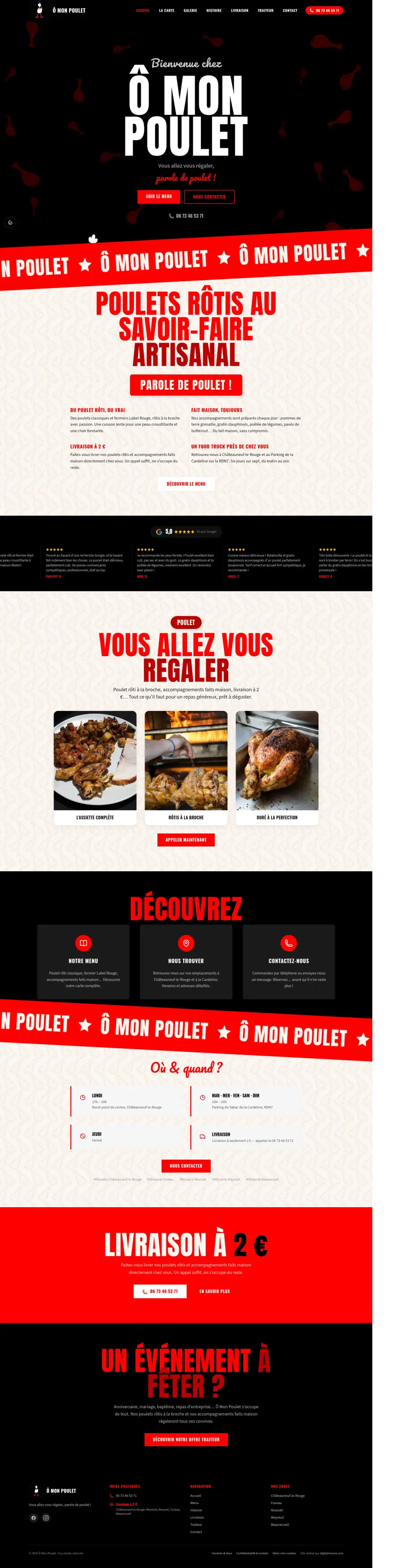 Capture pleine page — Ô Mon Poulet