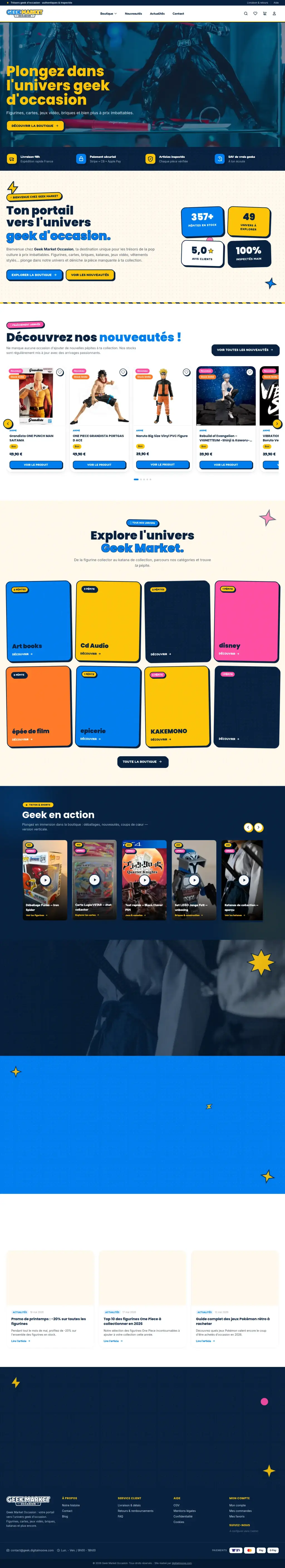 Capture pleine page — Geek Market