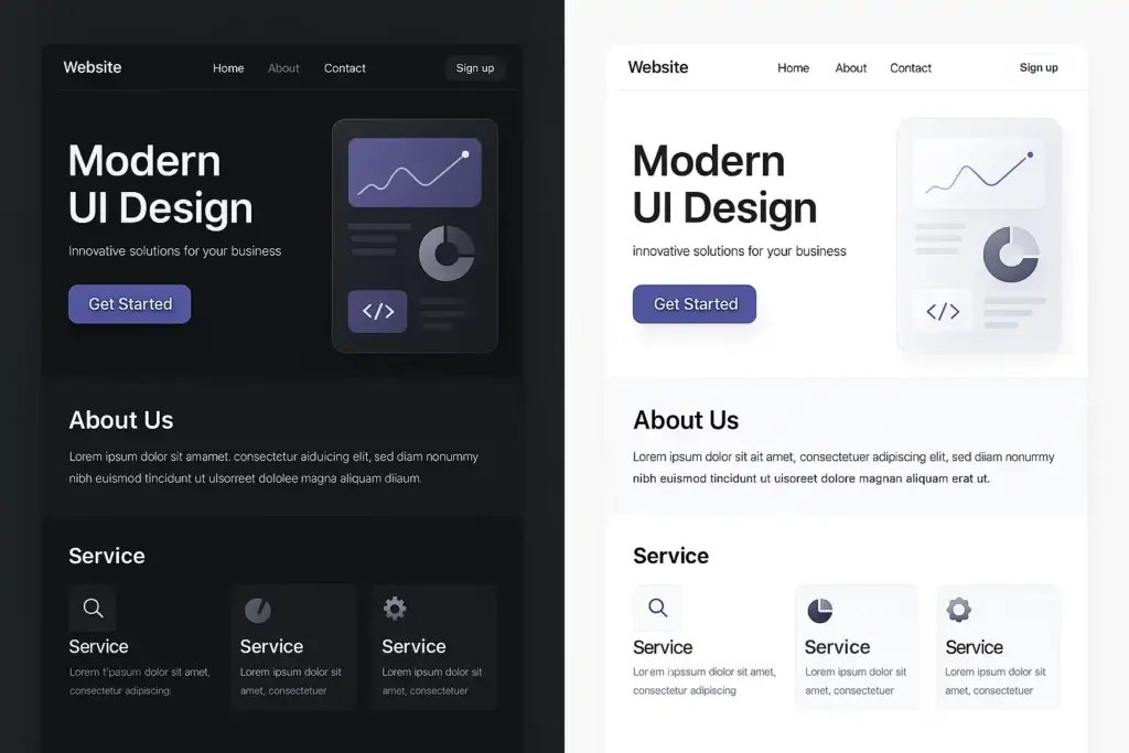 Les tendances web design en 2025 : le dark mode